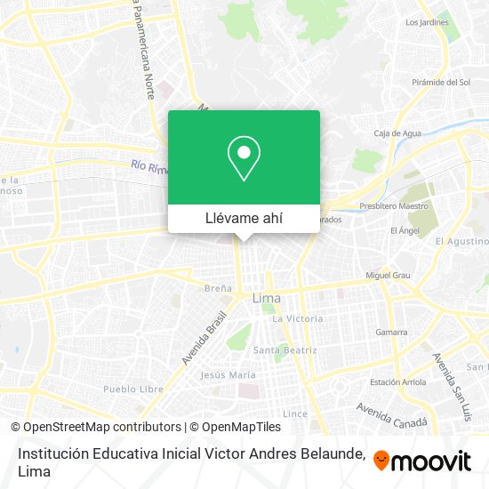 Mapa de Institución Educativa Inicial Victor Andres Belaunde