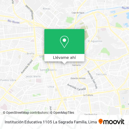 Mapa de Institución Educativa 1105 La Sagrada Familia