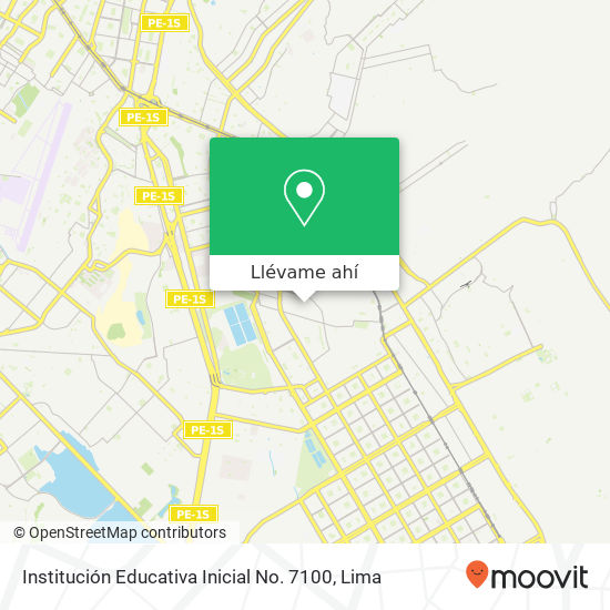 Mapa de Institución Educativa Inicial No. 7100