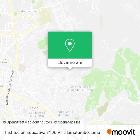 Mapa de Institución Educativa 7106 Villa Limatambo