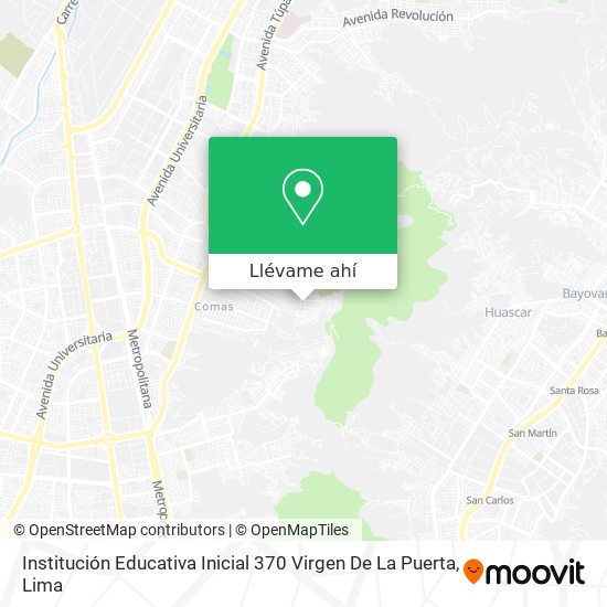 Mapa de Institución Educativa Inicial 370 Virgen De La Puerta