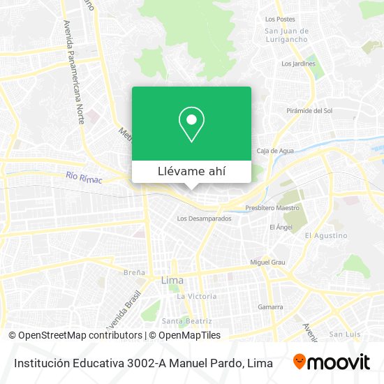 Mapa de Institución Educativa 3002-A Manuel Pardo