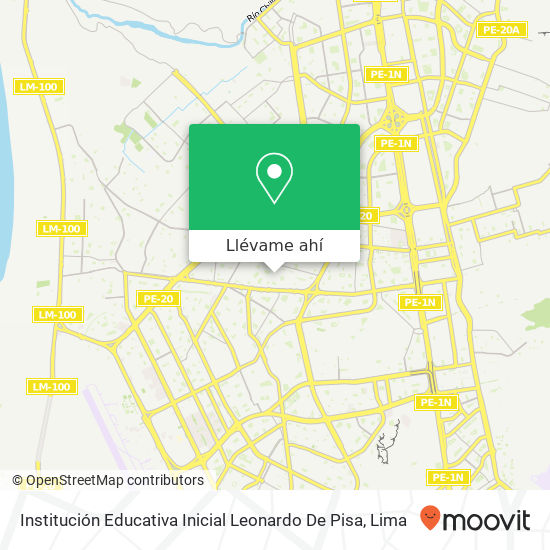 Mapa de Institución Educativa Inicial Leonardo De Pisa