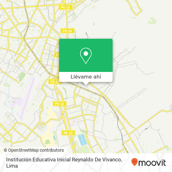 Mapa de Institución Educativa Inicial Reynaldo De Vivanco