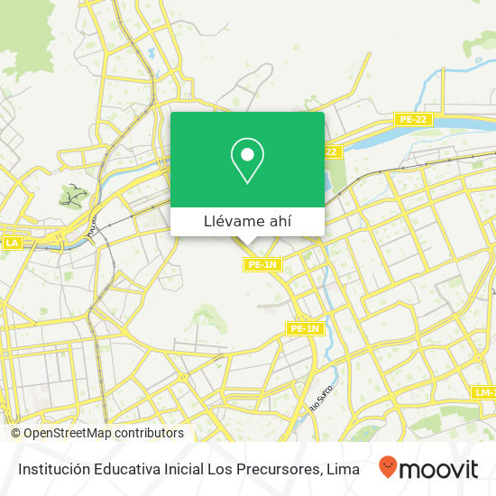 Mapa de Institución Educativa Inicial Los Precursores