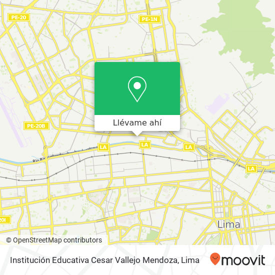 Mapa de Institución Educativa Cesar Vallejo Mendoza