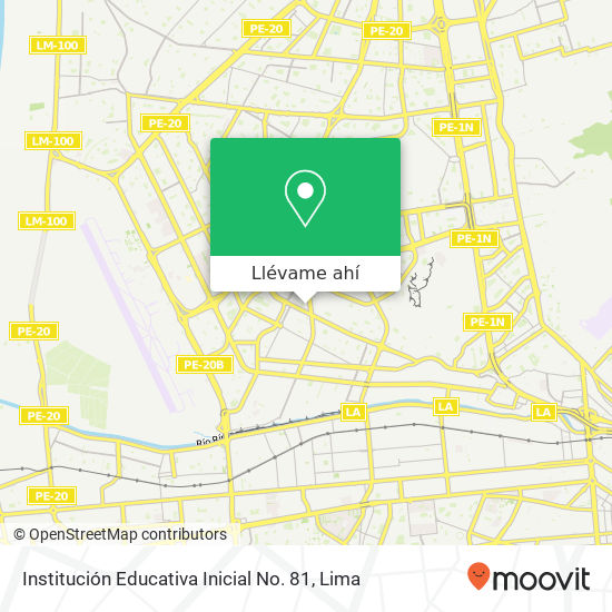 Mapa de Institución Educativa Inicial No. 81