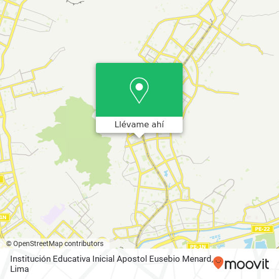 Mapa de Institución Educativa Inicial Apostol Eusebio Menard