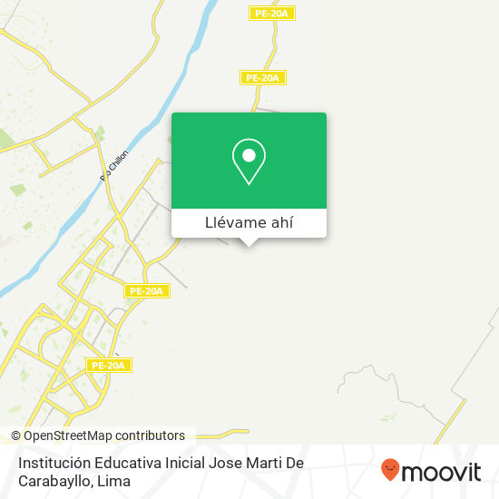 Mapa de Institución Educativa Inicial Jose Marti De Carabayllo