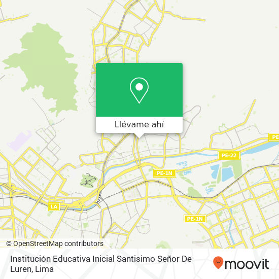 Mapa de Institución Educativa Inicial Santisimo Señor De Luren
