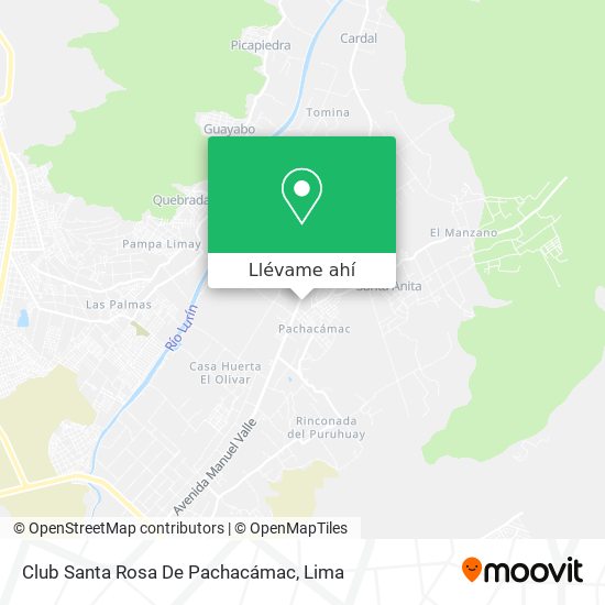 Mapa de Club Santa Rosa De Pachacámac