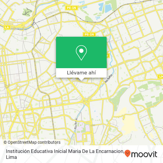 Mapa de Institución Educativa Inicial Maria De La Encarnacion