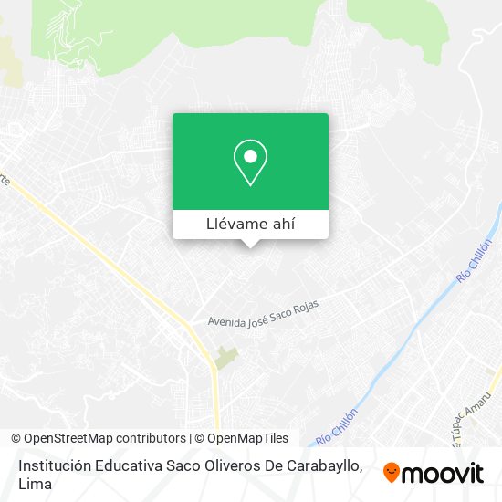 Mapa de Institución Educativa Saco Oliveros De Carabayllo