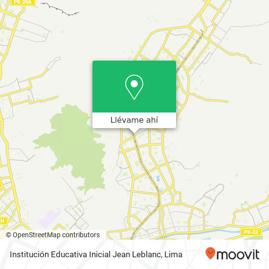 Mapa de Institución Educativa Inicial Jean Leblanc