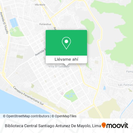 Mapa de Biblioteca Central Santiago Antunez De Mayolo