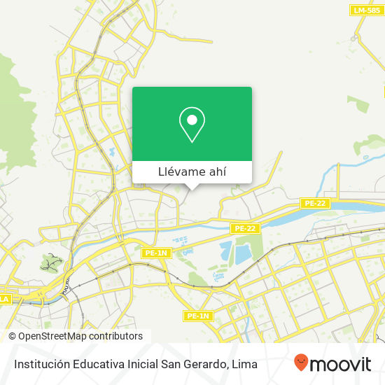 Mapa de Institución Educativa Inicial San Gerardo
