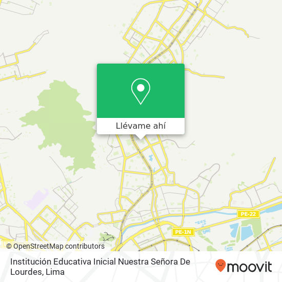Mapa de Institución Educativa Inicial Nuestra Señora De Lourdes