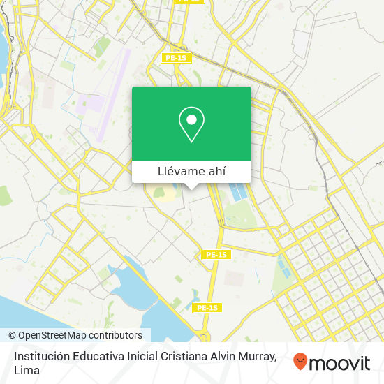 Mapa de Institución Educativa Inicial Cristiana Alvin Murray