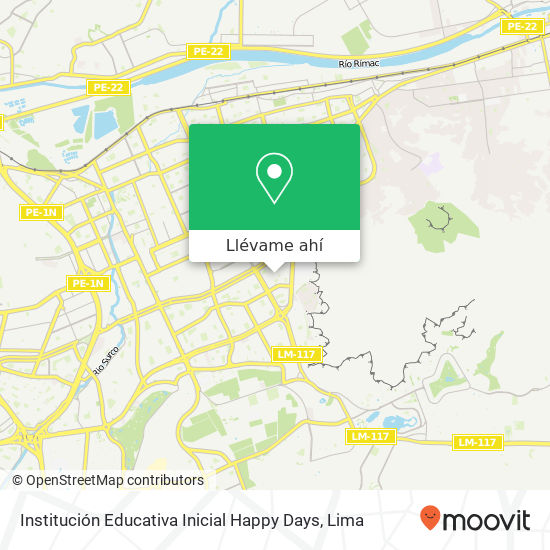 Mapa de Institución Educativa Inicial Happy Days