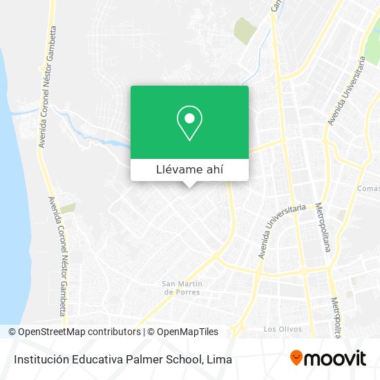 Mapa de Institución Educativa Palmer School