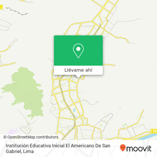Mapa de Institución Educativa Inicial El Americano De San Gabriel