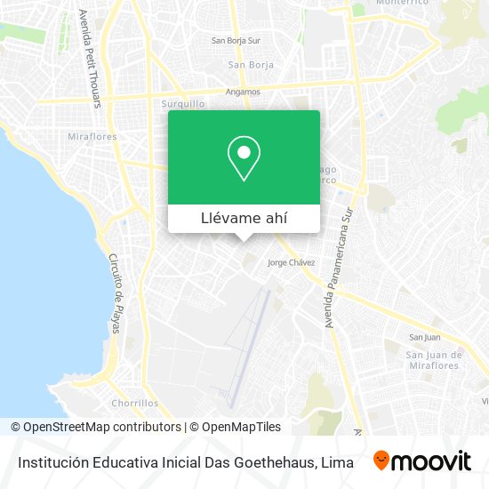 Mapa de Institución Educativa Inicial Das Goethehaus