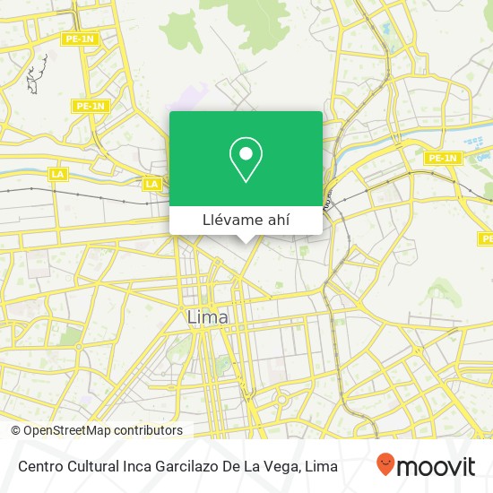 Mapa de Centro Cultural Inca Garcilazo De La Vega