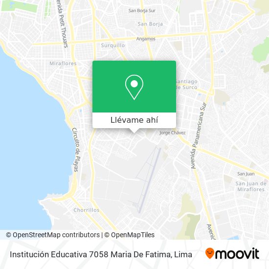 Mapa de Institución Educativa 7058 Maria De Fatima