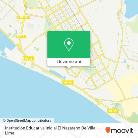 Mapa de Institución Educativa Inicial El Nazareno De Villa I