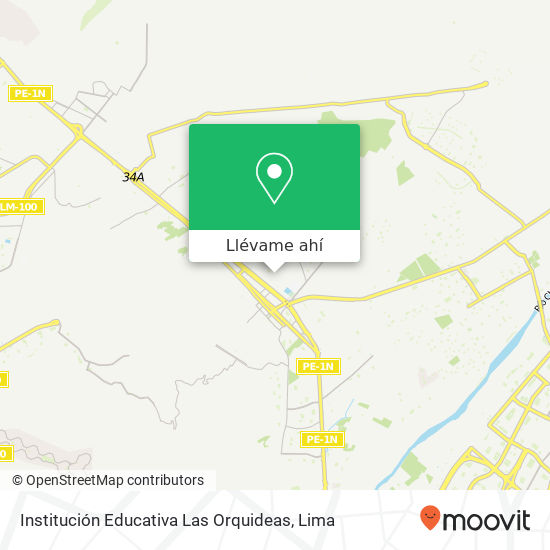 Mapa de Institución Educativa Las Orquideas