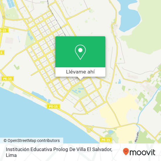 Mapa de Institución Educativa Prolog De Villa El Salvador