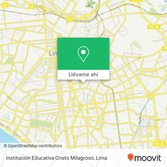 Mapa de Institución Educativa Cristo Milagroso