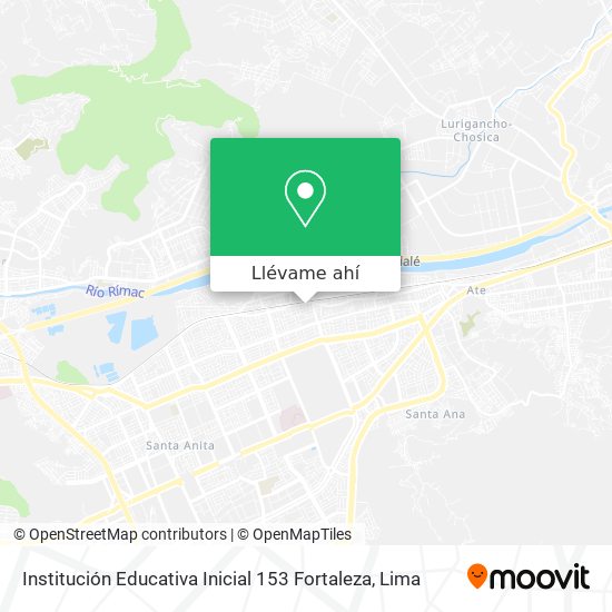 Mapa de Institución Educativa Inicial 153 Fortaleza