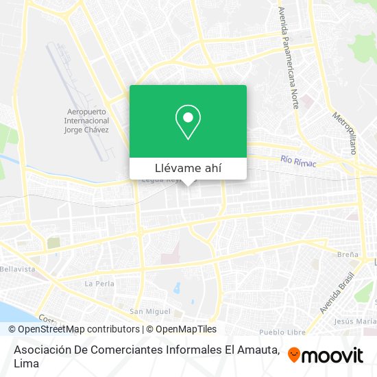 Mapa de Asociación De Comerciantes Informales El Amauta