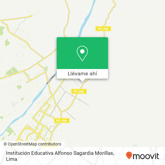 Mapa de Institución Educativa Alfonso Sagardia Morillas