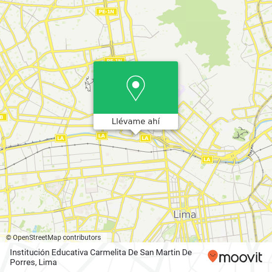 Mapa de Institución Educativa Carmelita De San Martin De Porres