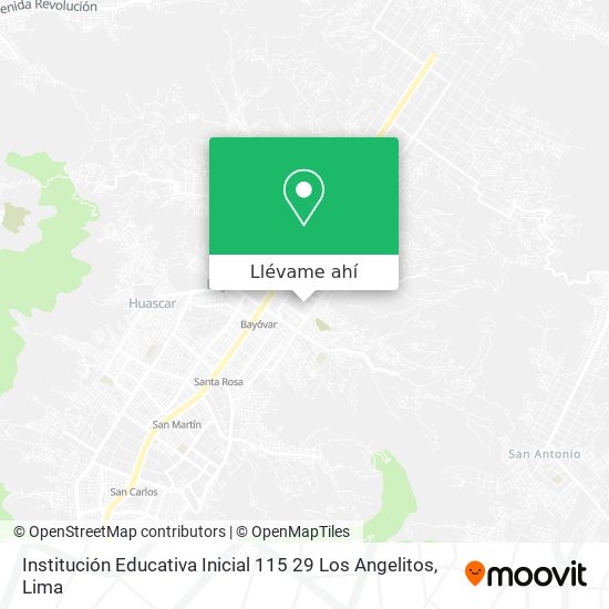 Mapa de Institución Educativa Inicial 115 29 Los Angelitos