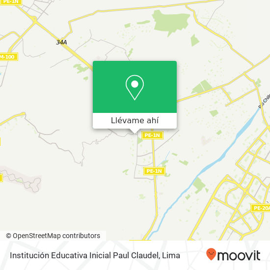 Mapa de Institución Educativa Inicial Paul Claudel