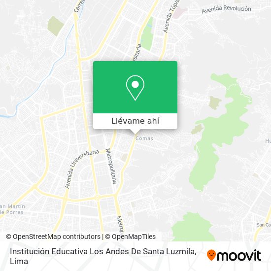 Mapa de Institución Educativa Los Andes De Santa Luzmila