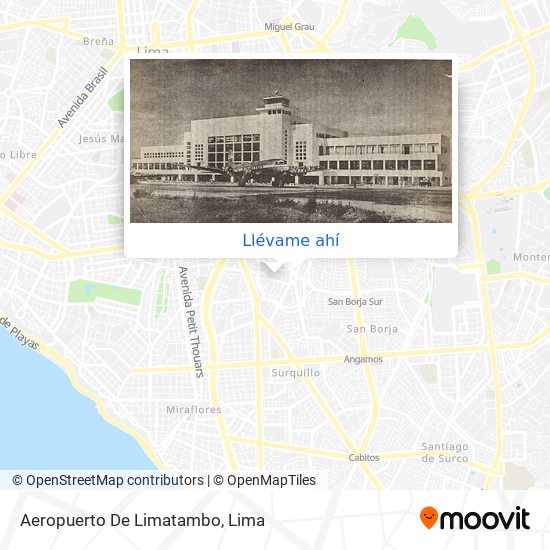 Mapa de Aeropuerto De Limatambo