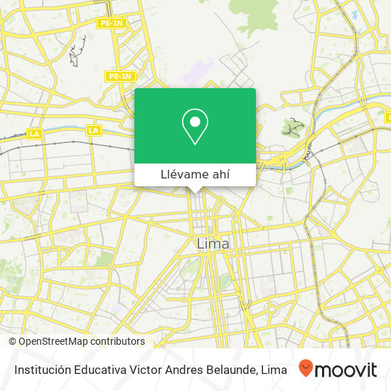 Mapa de Institución Educativa Victor Andres Belaunde