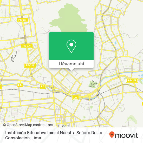 Mapa de Institución Educativa Inicial Nuestra Señora De La Consolacion