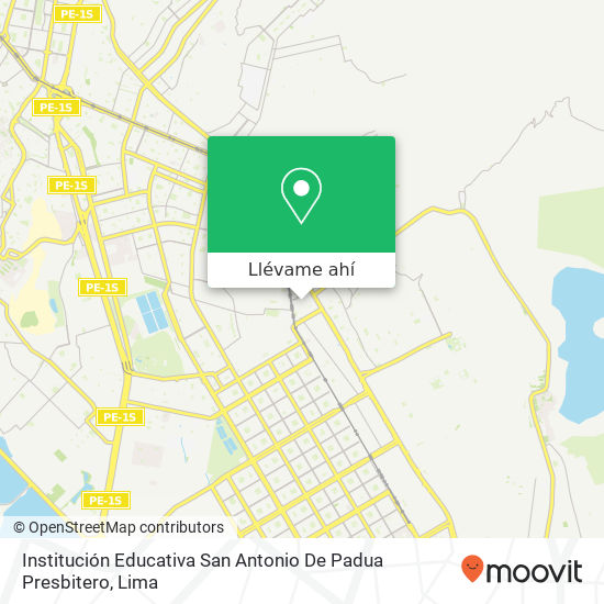 Mapa de Institución Educativa San Antonio De Padua Presbitero