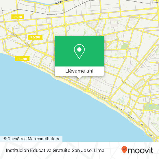 Mapa de Institución Educativa Gratuito San Jose