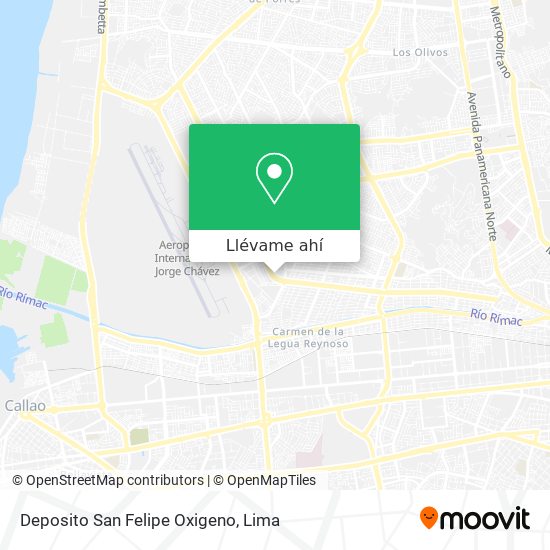Mapa de Deposito San Felipe Oxigeno