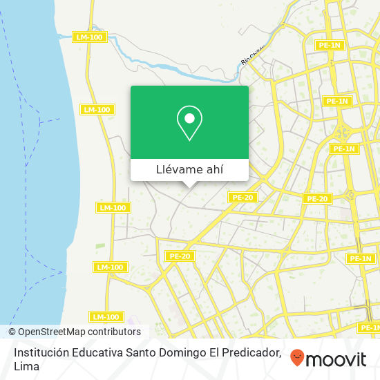 Mapa de Institución Educativa Santo Domingo El Predicador