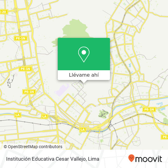 Mapa de Institución Educativa Cesar Vallejo