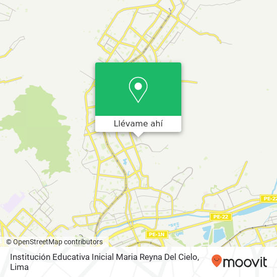 Mapa de Institución Educativa Inicial Maria Reyna Del Cielo