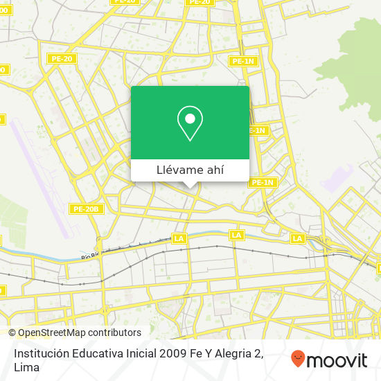 Mapa de Institución Educativa Inicial 2009 Fe Y Alegria 2