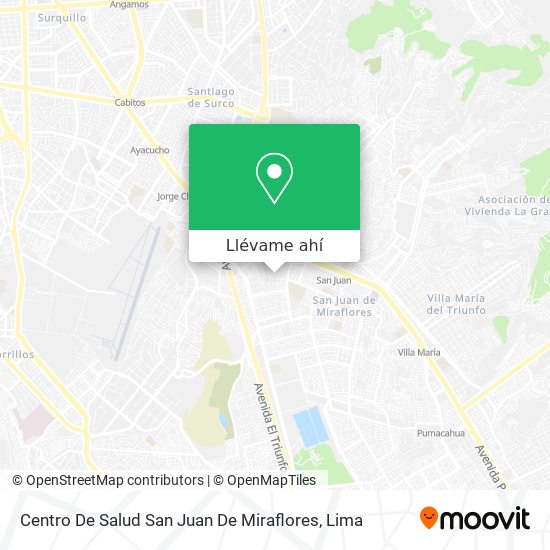 Mapa de Centro De Salud San Juan De Miraflores